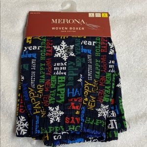 Merona Woven Holiday Greetings Boxers